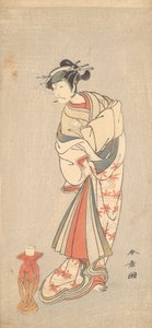 Der Schauspieler Ichikawa Danjuro V in der Rolle einer Frau, 1772
