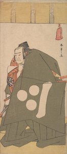 Der Schauspieler Nakamura Nakazo in Shibaraku in dunkelgrünen Roben, ca. 1781 von Shunsho