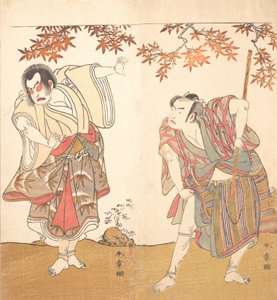 Die Schauspieler Ichimura Uzaemon und Arashi Sangoro, ca. 1773