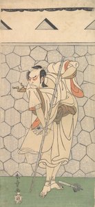 Der erste Nakamura Nakazo als Krieger verkleidet als Rokubu, 1770 oder 1771