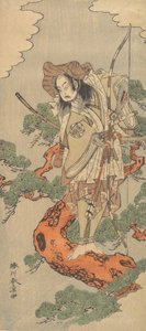 Der neunte Ichimura Uzaemon als Samurai-Krieger, ca. 1773