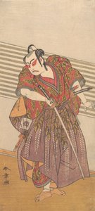 Der zweite Ichikawa Yaozo als Samurai