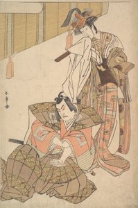 Der dritte Ichikawa Yaozo und Mimasu Tokujiro, wahrscheinlich 1785