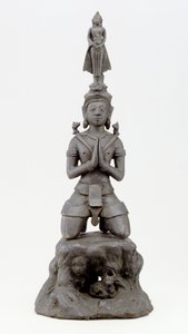 Siva ehrt den Buddha, Lan Na-Kultur (Bronze)