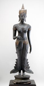 Stehende Uma, Sukhothai-Stil (vergoldete Bronze)
