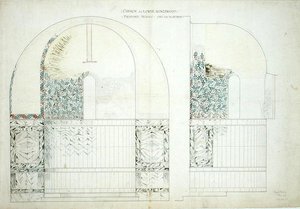 Entwurf für ein Mosaik für die Kirche der Weisheit Gottes in Lower Kingswood von Sidney Barnsley