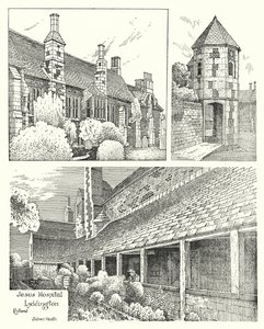 Jesus Hospital, Lyddington, Rutland (Gravur) von Sidney Heath