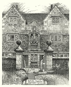 Nordseite, Hungerford Almshouses, Corsham von Sidney Heath