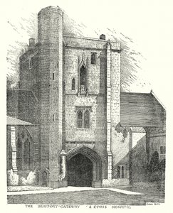 Das Beaufort-Tor, S Cross Hospital (Gravur) von Sidney Heath