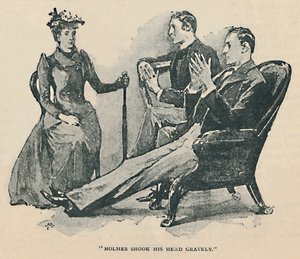Holmes schüttelte ernsthaft den Kopf, 1892 von Sidney Paget