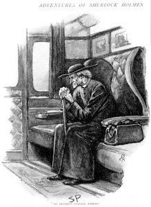 Szene aus Das letzte Problem von Arthur Conan Doyle, 1893 von Sidney Paget