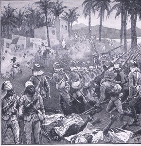 Sturm auf Firket, Illustration aus Cassells Geschichte Englands, 1900er Jahre
