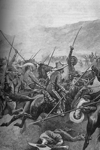 Die mexikanischen Lanzenreiter griffen die Soldaten von Illinois an, 1902