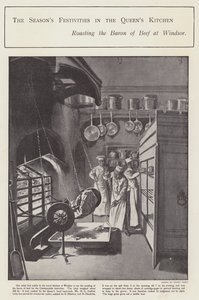Die Festlichkeiten der Saison in der Küche der Königin von Sidney Paget