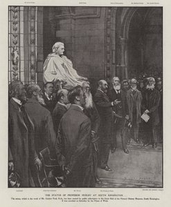 Die Statue von Professor Thomas Henry Huxley in der Großen Halle des Naturhistorischen Museums, South Kensington, London von Sidney Paget