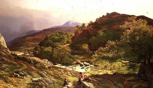 Am Fluss Llugwy bei Capel Curig, N. Wales