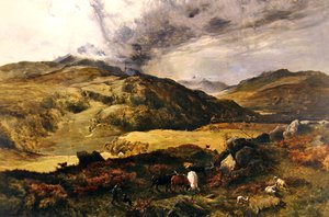 Walisische Landschaft von Sidney Richard Percy