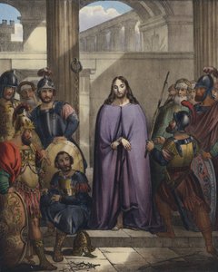 Die römischen Soldaten verspotten Christus