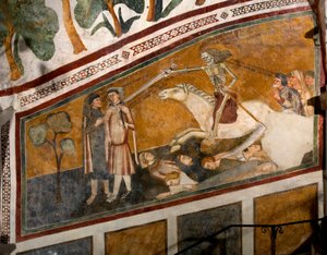 Der Triumph des Todes (Detail) eines Freskos der Schule von Siena