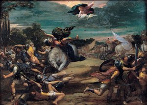 Die Bekehrung auf dem Weg nach Damaskus, 1590-1595 von Sigismondo Scarsellino