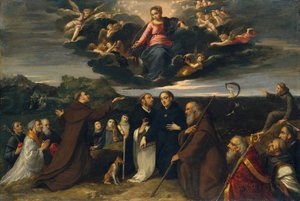 Die Jungfrau von Heiligen verehrt, ca. 1609