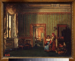 Innenraum des Hauses von Prinz Alexander Galitzine in Rom (Italien) von Silvestr Fedosievich Shchedrin