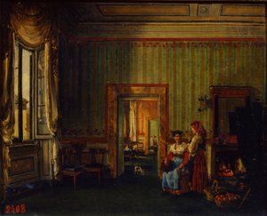 Innenraum im Haus von Prinz Alexander Golitsyn in Rom, 1830 von Silvestr Fedosievich Shchedrin