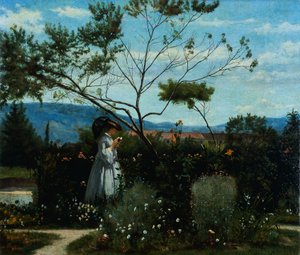 Unter den Blumen im Garten