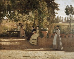 Ein Nachmittag (die Pergola) von Silvestro Lega