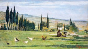 Gabbro-Landschaft, von Silvestro Lega von Silvestro Lega