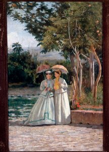 Der Spaziergang im Garten von Silvestro Lega