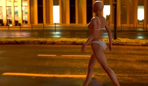 Urbaner Schemen: Nächtliche Reflexion von Silvia Martini