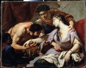 Königin und Sklavin. Gemälde der Schule von Simon Vouet (1590-1649)