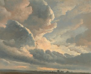 Studie von Wolken mit Sonnenuntergang in der Nähe von Rom