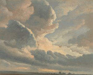 Studie von Wolken mit Sonnenuntergang in der Nähe von Rom