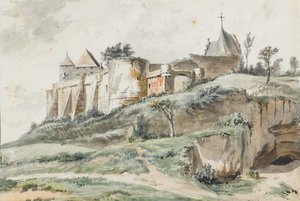 Ansicht des Schlosses Keizersberg, Löwen, 1782 von Simon Alexandre Clément Denis