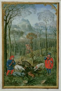 Dezember: das Schwein töten, aus einem Stundenbuch, c.1540 von Simon Bening