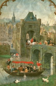Zusatz 18855: Bootfahren im Monat Mai, aus einem Stundenbuch, ca. 1540