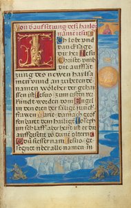 Rand mit der Anbetung des Namens Jesu von Simon Bening