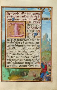 Rand mit dem Opfer Isaaks von Simon Bening