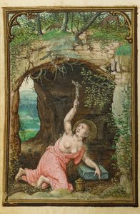 Folio aus einem Miniatur-Stundenbuch, Gebrauch von Rom, Brügge, 1530-35 von Simon Bening