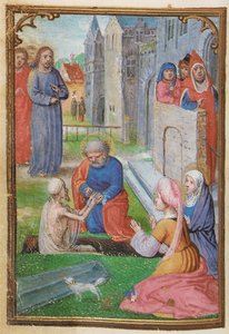 Folio aus einem Miniatur-Stundenbuch, Gebrauch von Rom, Brügge, 1530-35 von Simon Bening