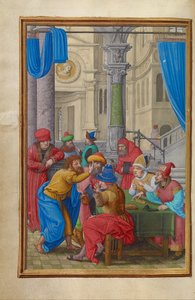 Judas erhält die dreißig Silberlinge
