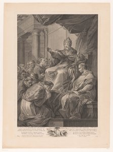 Papst Gregor umgeben von Kardinälen von Simon Charles Miger