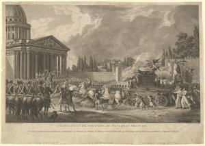 Überführung Voltaires ins französische Pantheon, 1817