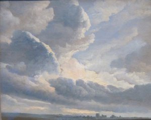Studie von Wolken mit Sonnenuntergang in der Nähe von Rom von Simon Denis