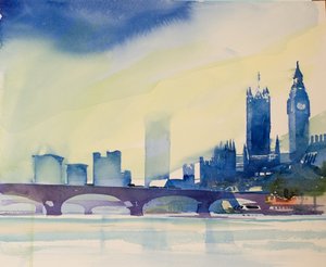 Westminster von der Fußgängerbrücke