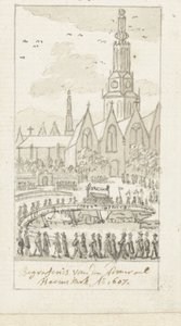 Begräbnis von Jacob van Heemskerck in der Oude Kerk in Amsterdam, 1607 von Simon Fokke