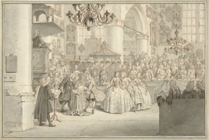 Taufe von Prinz Wilhelm V., 1748 von Simon Fokke