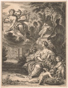 Flora in einem Garten von Simon Fokke